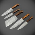 Hand Forged Damascus Steel Chef Knife Set