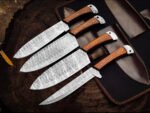 4-Piece Damascus Steel Chef Knife Set