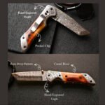 Damascus Steel Foldable Pocket Knife 2 - Image 2