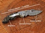 Handmade Damascus pocket knife - Image 5