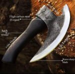 Steel Pizza Cutter Axe, Viking Style - Image 2