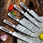 Hand Forged Damascus steel Chef Knife Set - Image 3